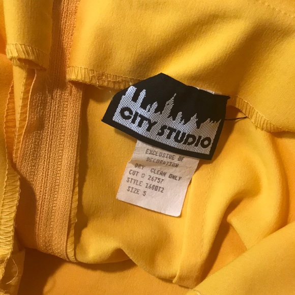 Vintage Yellow Flower Embroidered Mini Dress - Picture 5 of 5